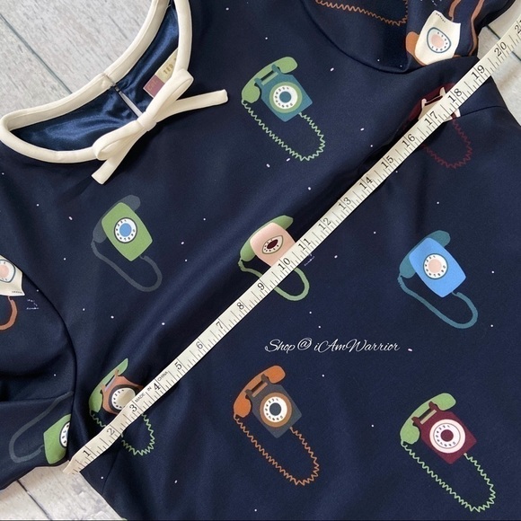 Ted Baker RARE mod telephone print shift dress *shop@iamwarrior - Picture 10 of 15